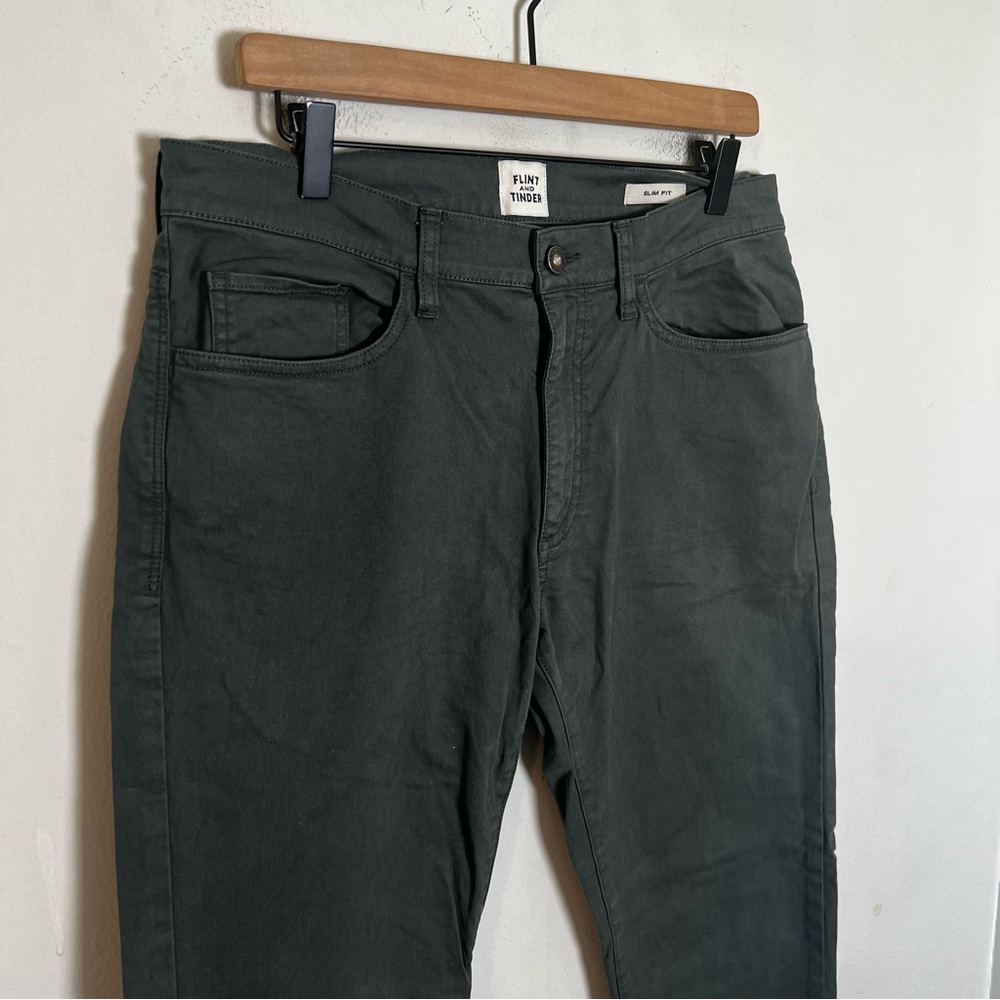 FLINT AND TINDER- 365 Slim Pants Chino Everyday Wear 30” Work Outdoors Travel - Picture 3 of 9